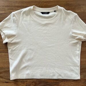 Women’s CUTS Cream Crewneck Crop T-Shirt